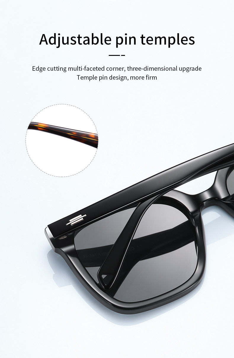 Polarized Lens Square Acetate Sunglasses Large Square Customizable