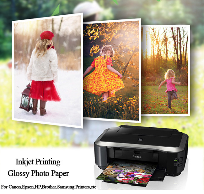 Wood Pulp White Resin Coated Inkjet Photo Paper