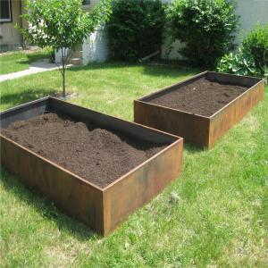 Quality OEM Bottomless Corten Steel Planter Metal Raised Vegetable Beds wholesale