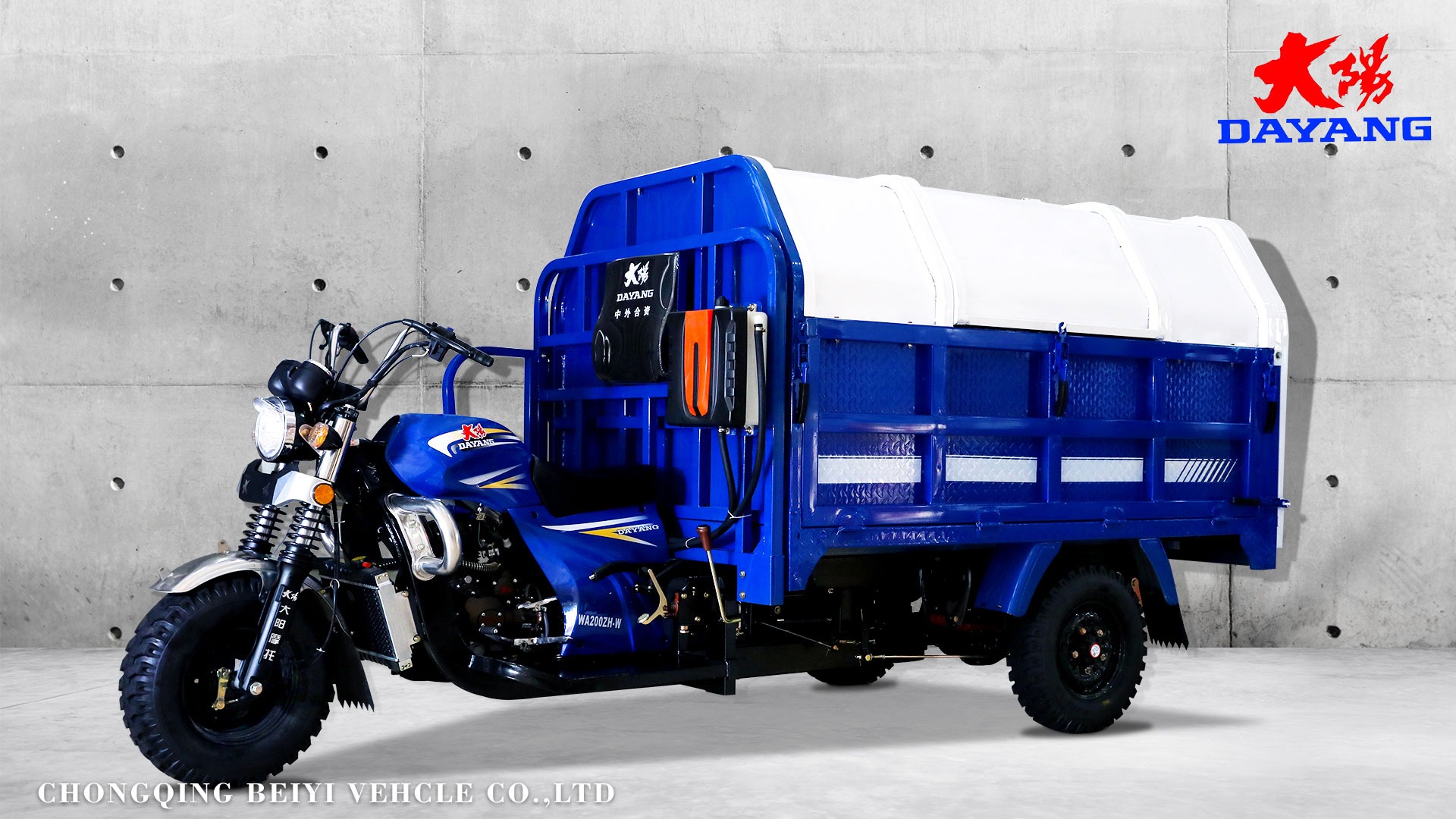 12V Three Wheeler Tricycle Motorcycle Motorized Cargo 200CC Tricycles for Transport