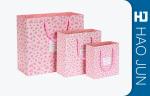 Custom Boutique Shopping Bags 100% Recyclable Gift Paper Bags Pink Color