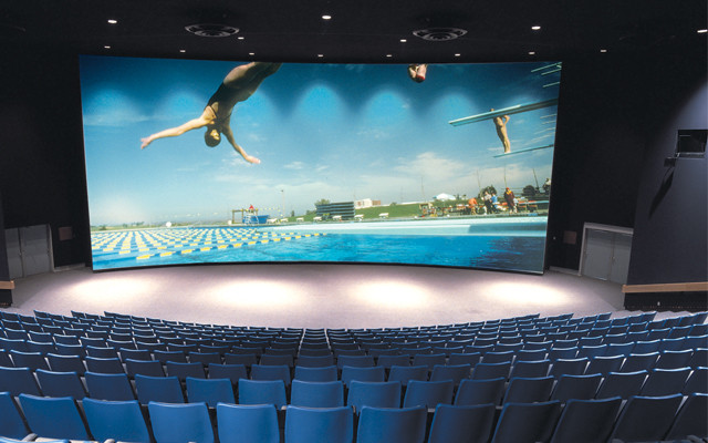 Large Tripod Motorized Curved Projection Screen Home Movie Theater Projectors