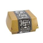 Disposable kraft paper burger packaging box food grade customized logo