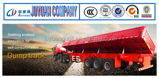 Hydraulic Cylinder Rear Dump Semi-Trailer Tipper Rear Tractor Trailer for Heavy Duty