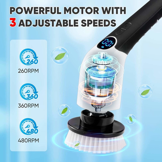 OEM Flooring LiIon Electric Cleaning Brush Turbo Scrubber For Household