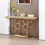 Wholesale Marble Console Tables With Sleek Stainless Steel Base