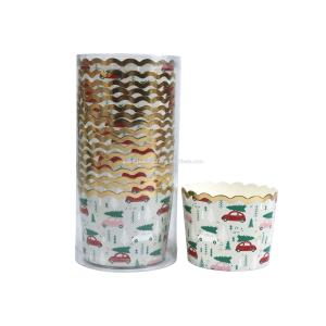 Quality Christmas theme Large Paper Baking Cupcakes Muffin Cupcakes wholesale