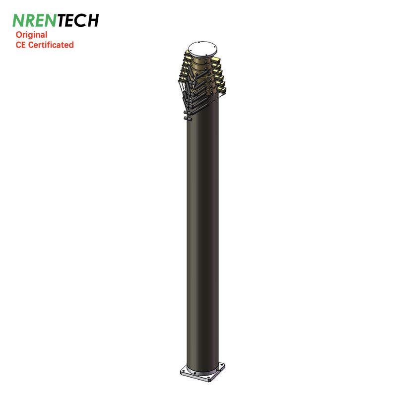 15m heavy duty pneumatic telescopic mast for mobile antenna tower 300kg payloads- lockable mast
