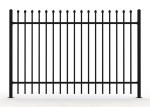 3 Rails PVC Coated Black Garrison Fence Panels Hercules Tubular Steel Fence
