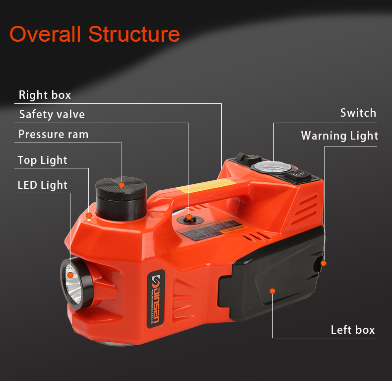 5T Hydraulic Bottle Jack With Pressure Gauge Vehicle Positioning 35L/min