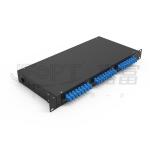Cold Rolled Steel Fiber Patch Panel 24 Fibers Capacity 19-Inch Rack Mount with