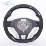 VW Leather Golf Mk8 Steering Wheel Carbon Fiber Matte Black