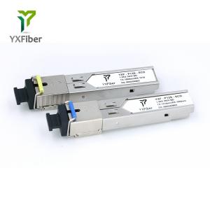 Quality 1000base wdm Sfp 3km 1310nm/1550nm SMF Fiber SC DDM Optic Transceiver Module wholesale