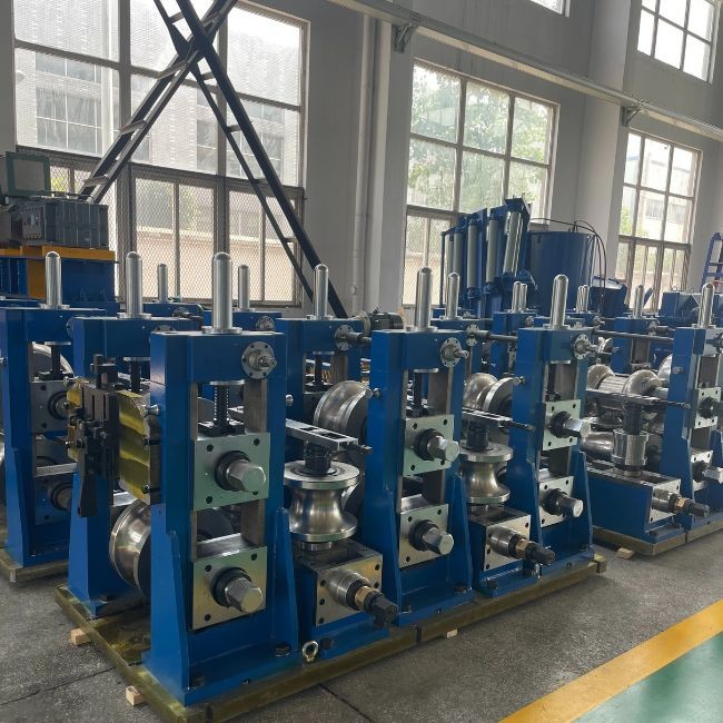 Precision Carbon Steel Welded Tube Mill Line With PLC Control Cold Saw Cutting 10-600mm Diameter