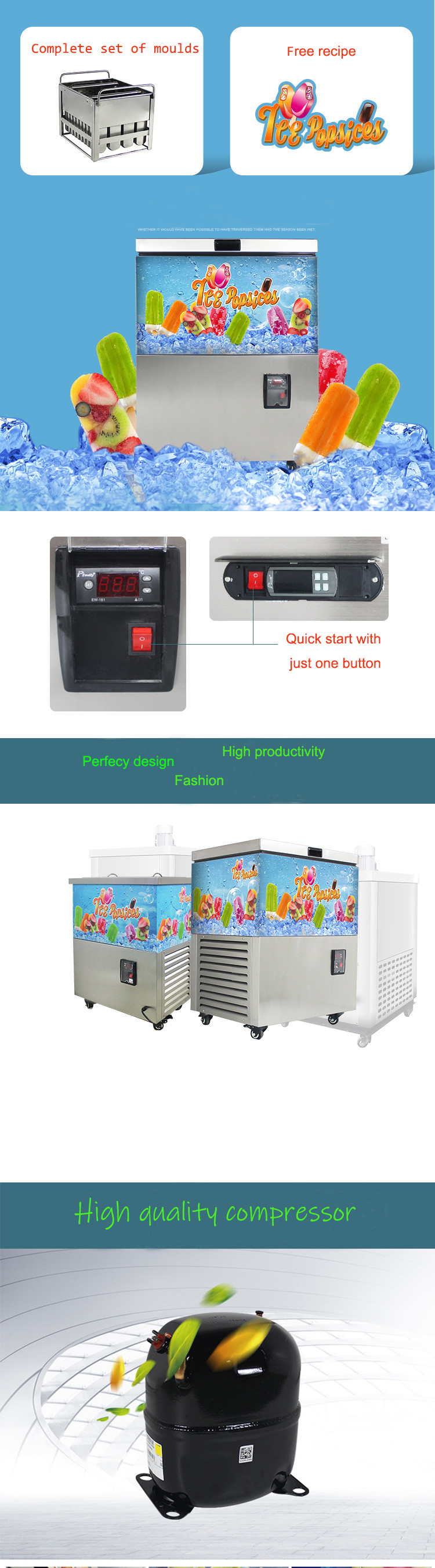 Manufacturing machines sticks ice cream machine ice lolly popsicle making machine