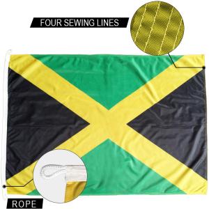 Quality Jamaica National Flag 3x5' Knitted Polyester Rope And Loops Customized Indoor Outdoor wholesale