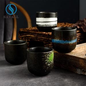 Quality Straight Black Porcelain Tea Cups wholesale