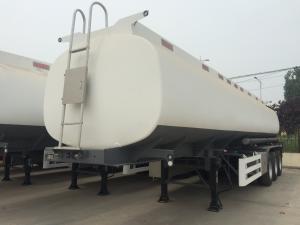 Quality 45000 Liters Oil Fuel Tank Trailer , Tri Axle Tanker Trailer Carbon Steel Body wholesale