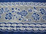 Elegant Cotton Polyester Lace Fabric Burnout Lace Orange for Lady Dress /