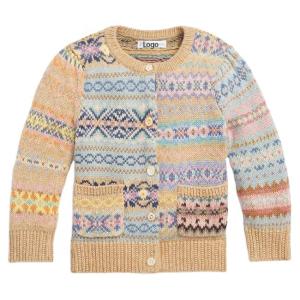 Quality 2023 new style ODM OEM 100% orginic Cotton Fashion button Chunky knit baby sweater Baby cardigan sweater wholesale