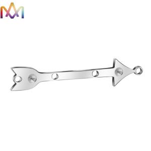 Quality 38x8MM SS Sideways Arrow Pendant Custom Engraving Charms wholesale
