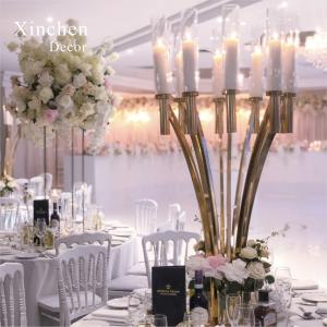 Quality ZT-396 Latest Luxury Metal Candle Holders For Wedding Table Decoration wholesale