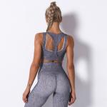 Summer splicing digital printed sports underwear fitness yoga bra back tights