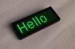 32KByte LED Scrolling Name Badge Green Color Indoor For Text / Animation