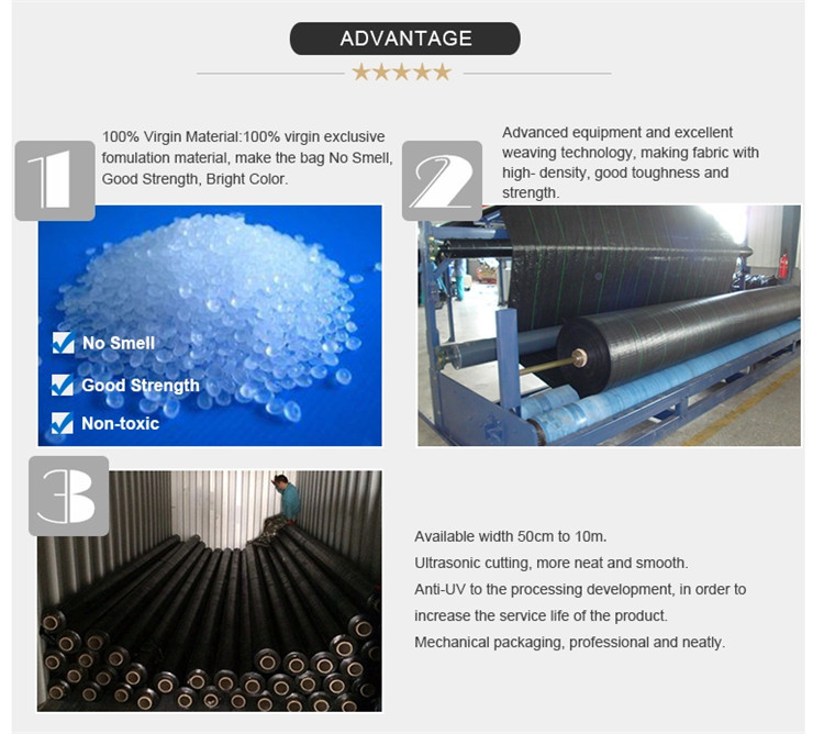 High Quality PP Woven Ground Cover /Weedmat /Weed Control Fabric /Silt Fence Fabric with UV