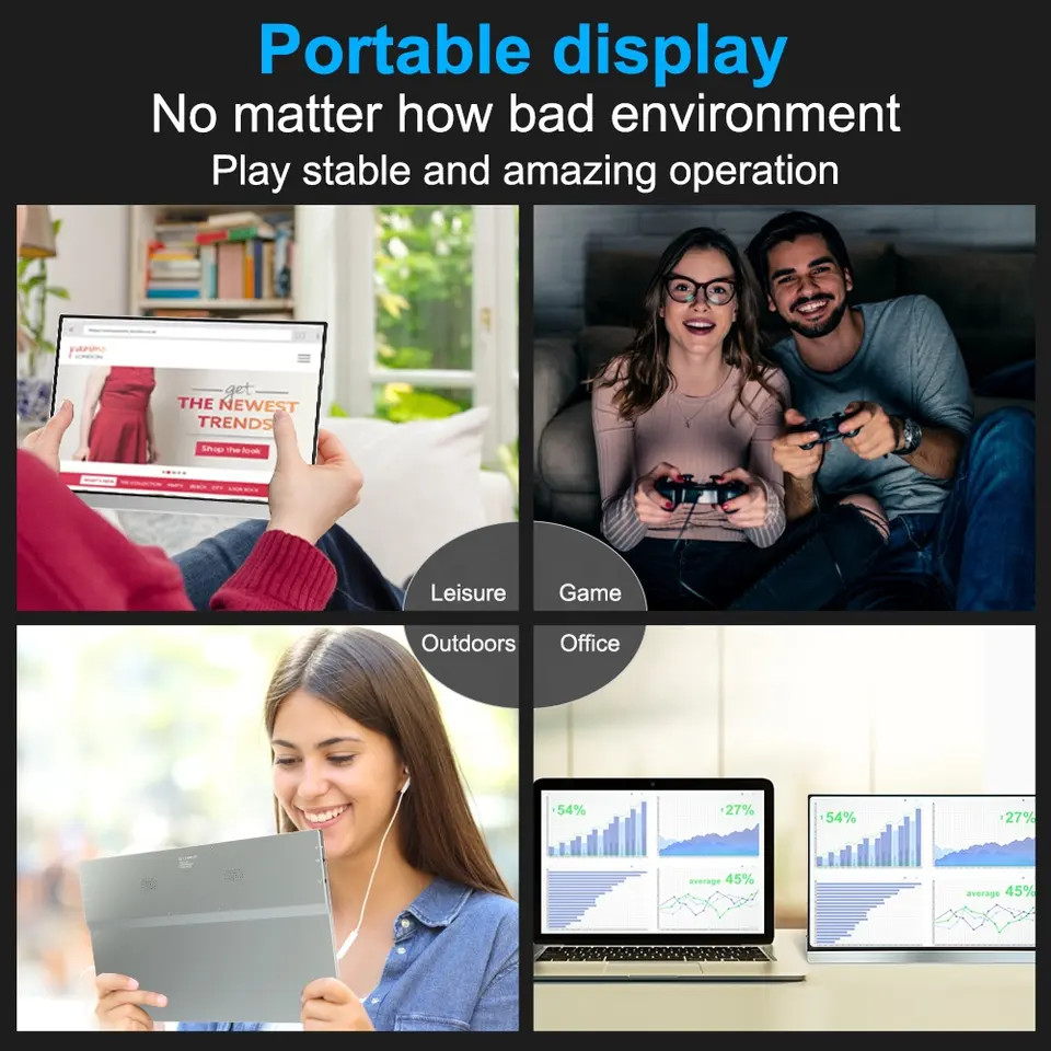 Portable Laptop External Screen Dual Monitor 1920x1080 BOE LCD IPS Panel