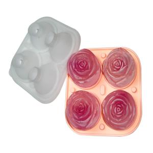 Quality 3D Rose Shaped Ice Cube Tray Silicone Mold Food Grade 9 Cavities wholesale