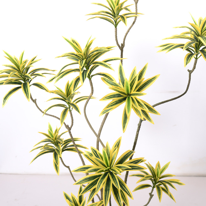 Artificial special-shaped dracaena Reflexa tree green home deco hotel office potted tree