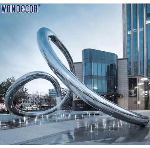 Quality Outdoor Square Large Geometric Circular Fountain Stainless Steel Sculpture wholesale