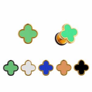Quality Poland Popular Four Leaf Clover Earrings Stud Earrings Stainless Steel Earrings wholesale