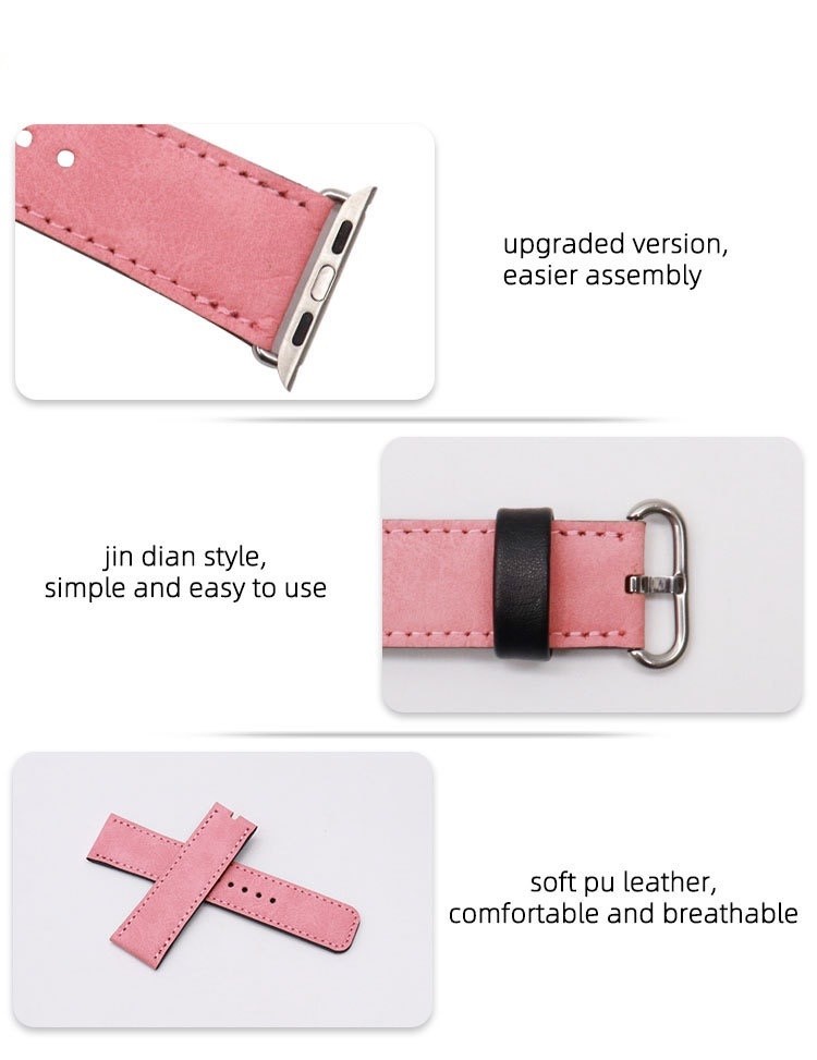 Diy Custom Printing PU Leather Blank Sublimation Watch Band For Apple Smart Watch