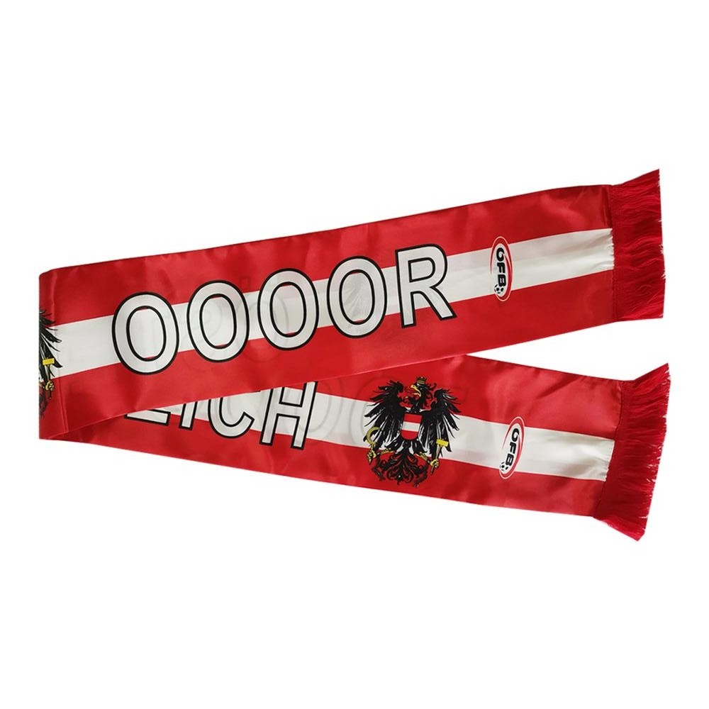 Customized Printed France Flag Scarf Plain Style polyester Material