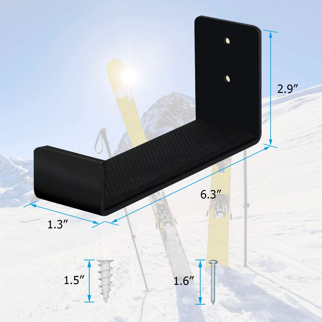 Wall Rack Snowboard Ski Board Wall Mount Metal Surfboard Storage Rack Bracket