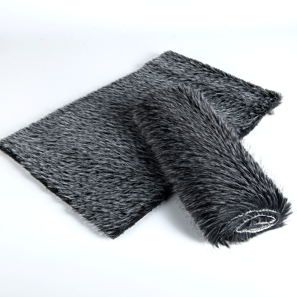70-80mm Pile Length Acrylic Hair Tippy Dyeing Synthetic Fur Fabric for Winter Coat