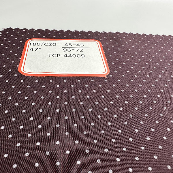 80/20 Polyester Cotton Printed Fabric 45X45 96X72 1/1 44'' Light Breathable