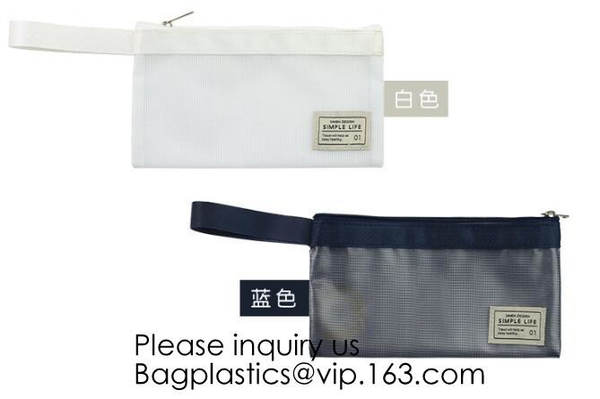 Cosmetic Bags Zip Makeup Mesh Bags Pencil Case Pouch Travel Toiletry Kit Set Storage Case,Pouch for Offices Travel Acces