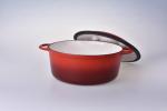 Enamel round cast iron casserole 22cm