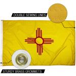 Nm Flag State Of New Mexico Flag 3x5 Ft Outdoor Strong Canvas Heading And Brass