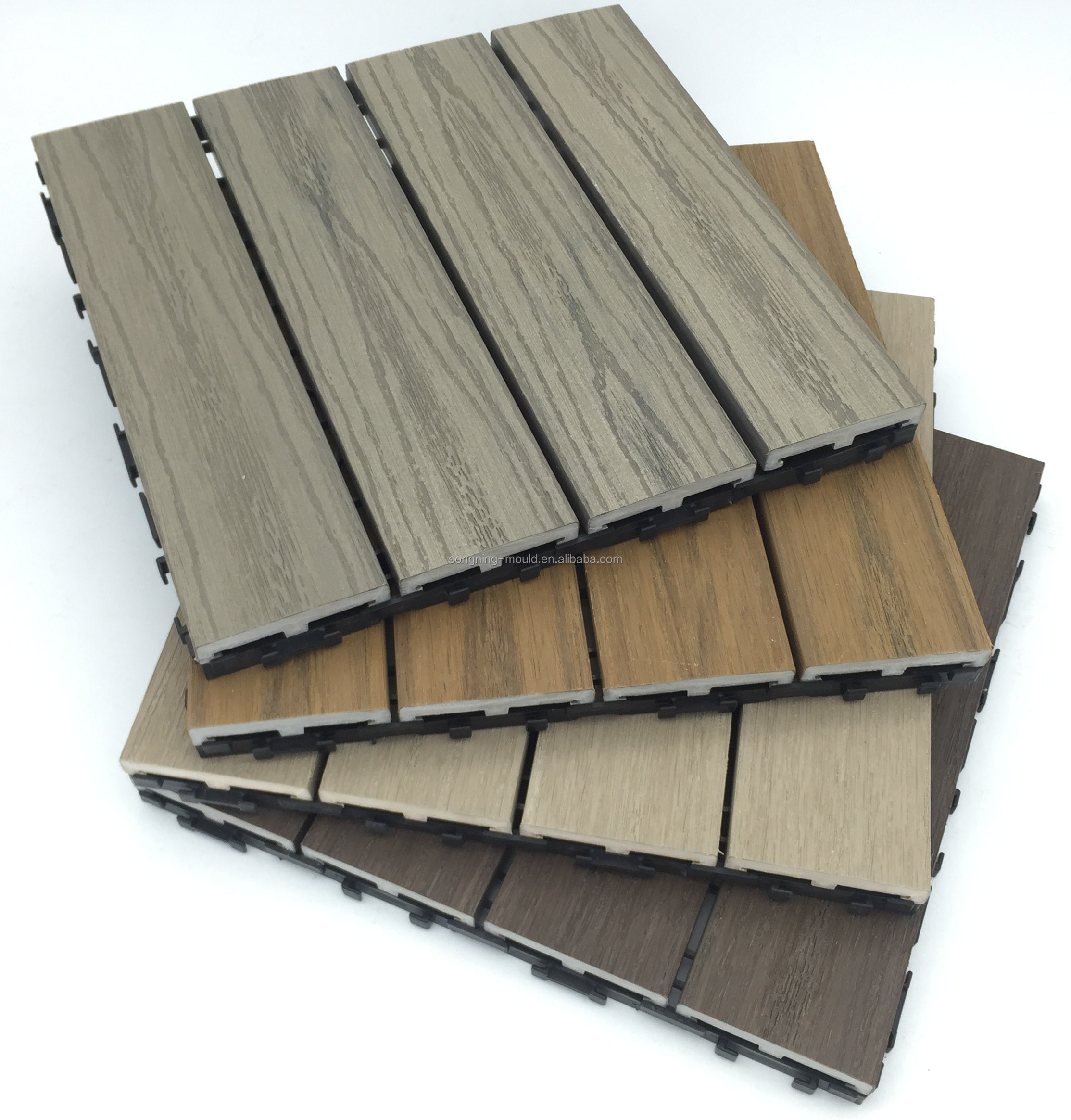 Embossed Surface PVC/WPC Deck Tiles for Outdoor Garden Floor 3 Years After-sales Service