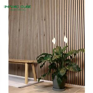 Quality Akupanel Wooden Slat Acoustic Panels MDF Slatwall Noise Absorbing Panels wholesale