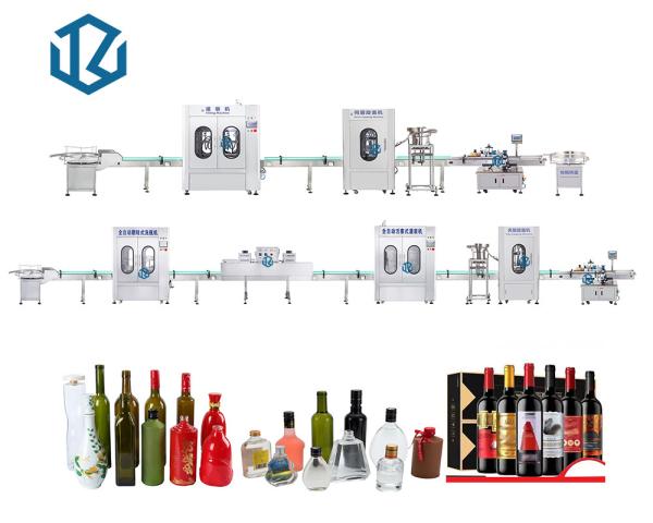 Cheap Vial Vodka Wine Alcohol Rinsing Capping Bottle Filling Line for sale