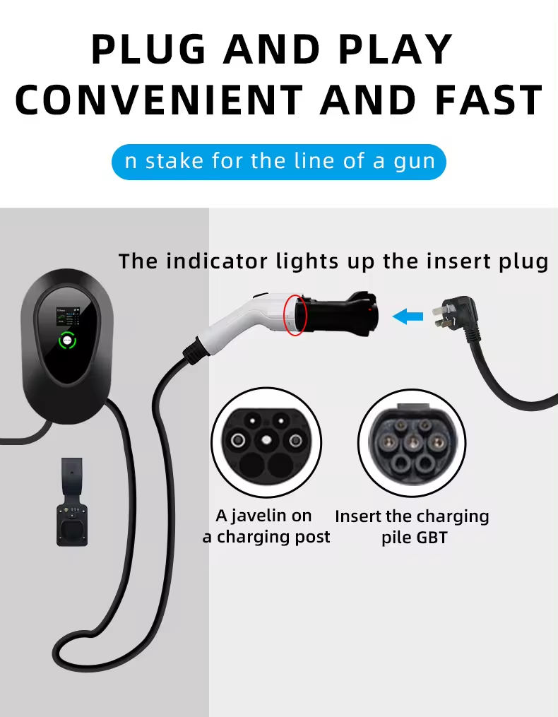 CE Certified 16A Seven-Hole Head 220V GBT Electric Head for 3.5kW EV Charger GBT Energy Charging Pile
