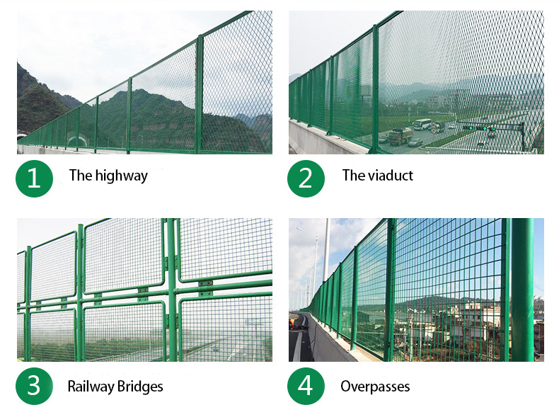 Anti Glare Traffic Barrier Barbed Wire Fence Mesh For Highways Made Of Stainless Steel