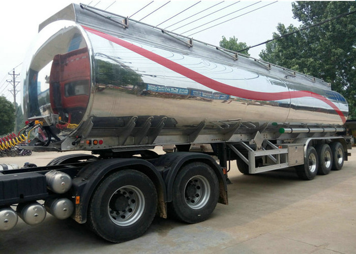 Aluminum Alloy Fuel Tank Semi Trailer 45000L ~50000L With Air Bag Suspension