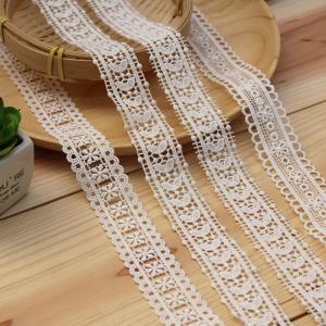 Quality Hollow Fabric Type Polyester Embroidery Lace Trim Yard Unit wholesale
