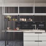 Smart Wood Lacquer Glossy Melamine Board Kitchen Cabinet Customized Italian